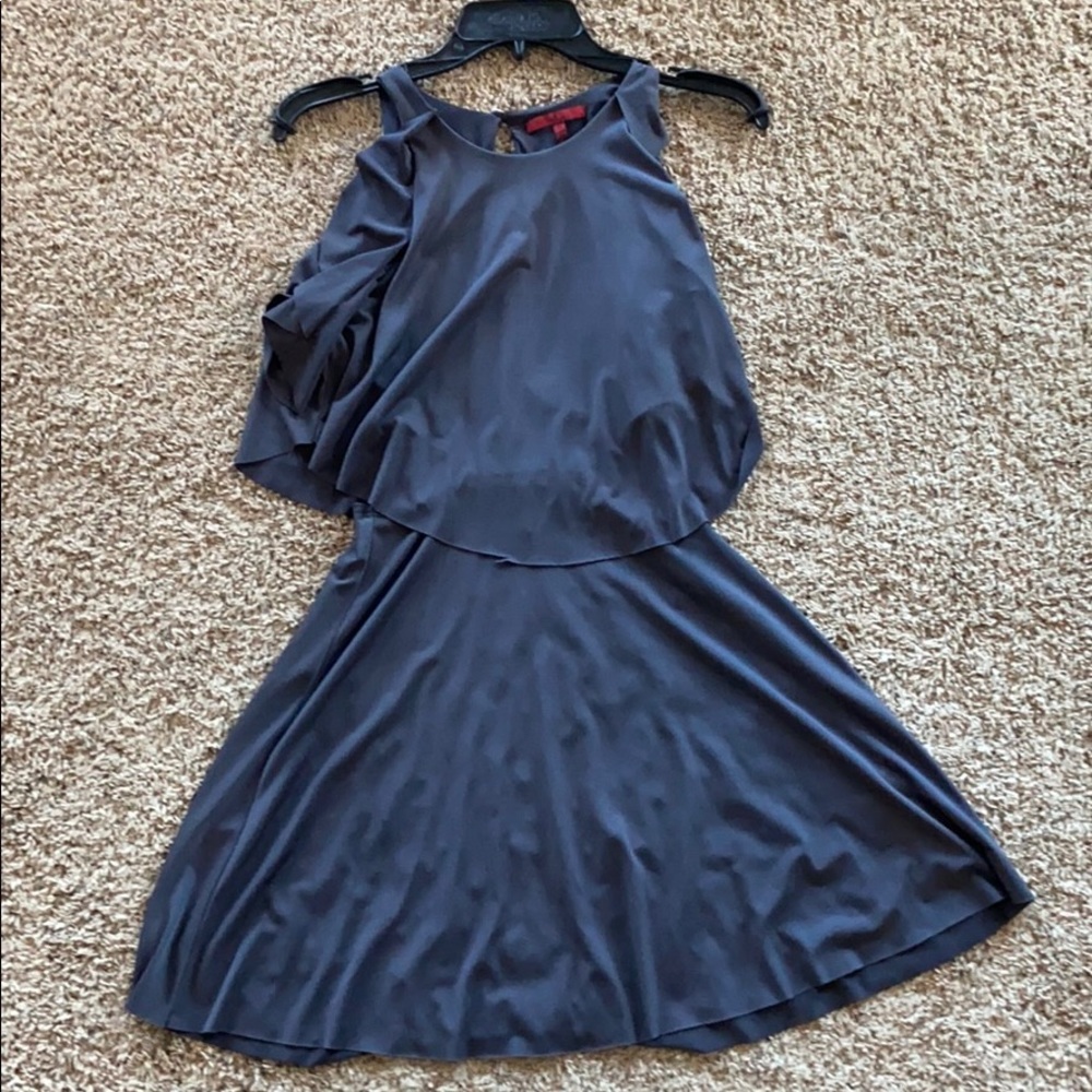 BKE Grey cold shoulder dress